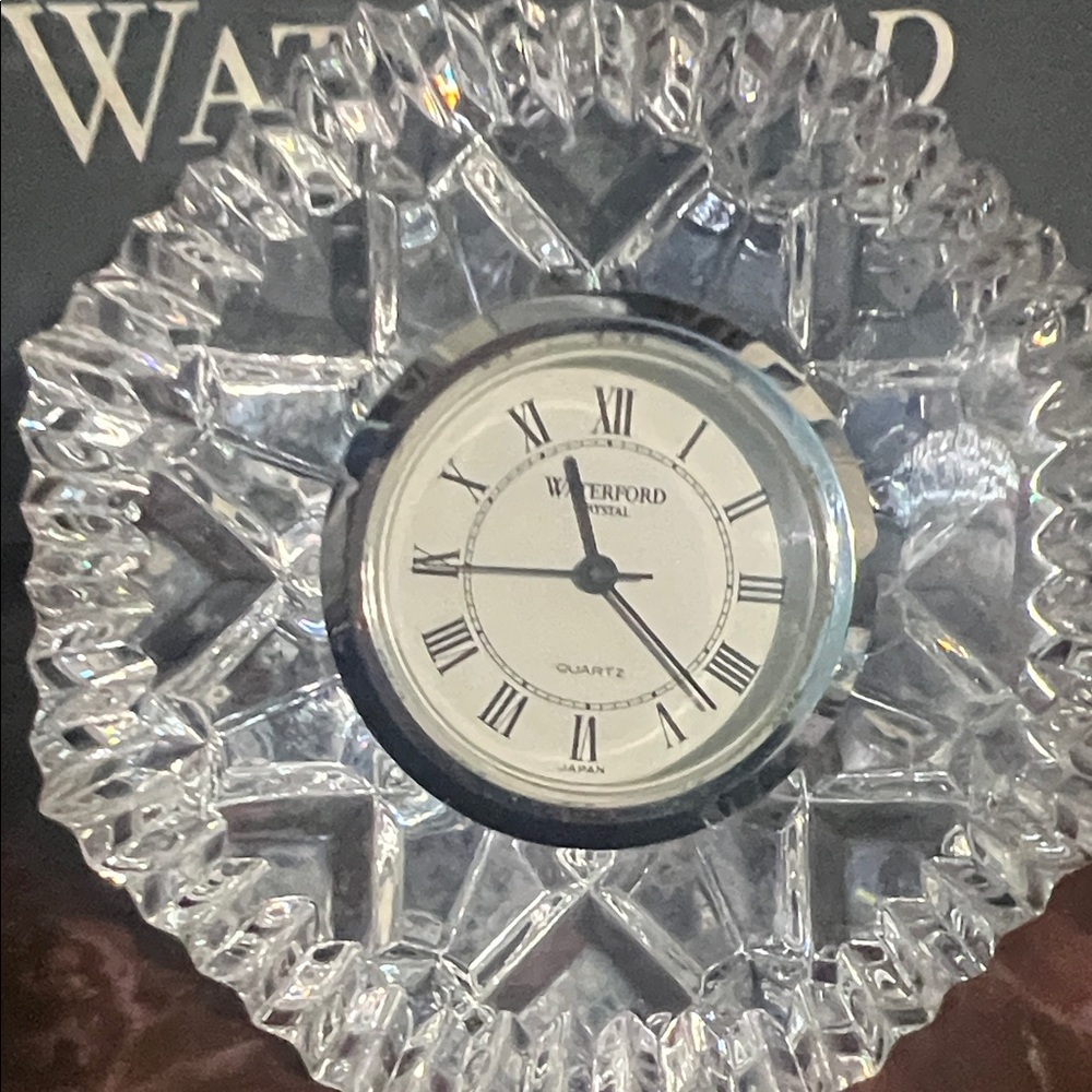 Waterford Crystal Clock with Silver and Clear Design - Picture 3 of 14